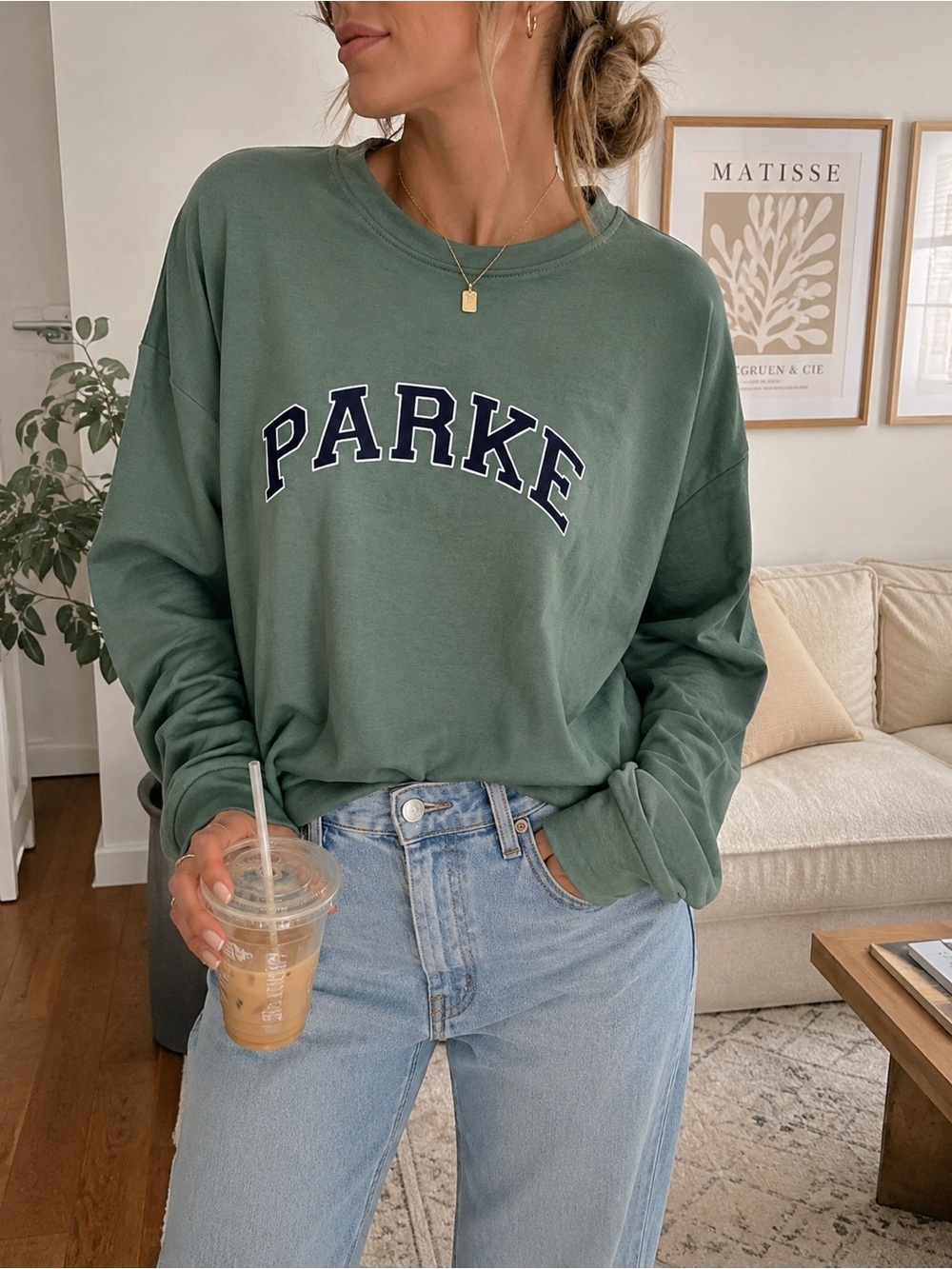 Sage Green PARKE Graphic Shirt 2XL NWOT